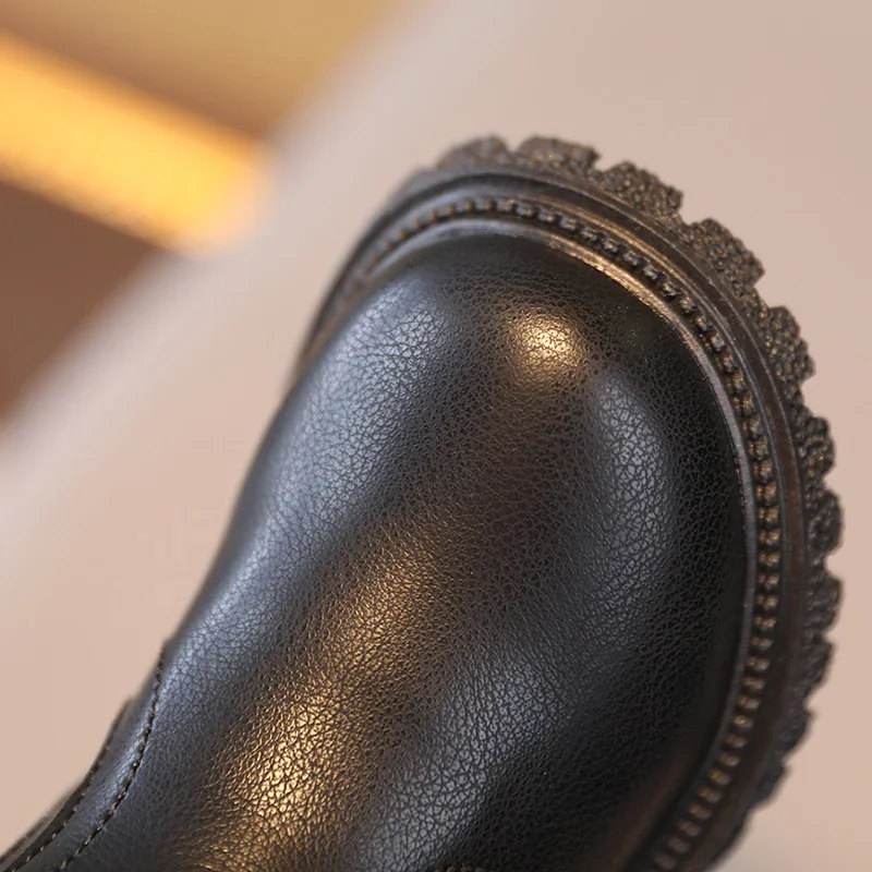 Unisex Kids Premium Platform Ankle Boots On-Foot Style
