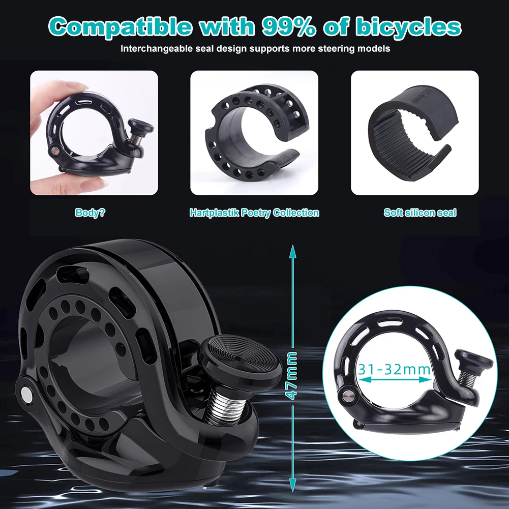 Bicycle Bell for Apple AirTag Aluminium Alloy MTB Cycling Horn Anti-Theft Airtag Case Bike Handlebar Bell for Road Bike Ebike bicycle bell,bicycle accessories,bicycle horn,mountain bike bell