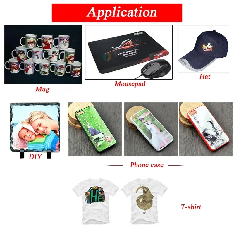 전사 승화용 인쇄 용지 20/100 티셔츠 케이스, 휴대폰 천, 히트 시트 쿠션, 폴리에스테르 디자인 직물