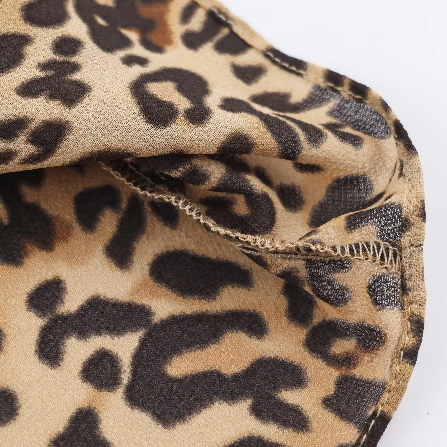 Women's Spring Autumn Leopard Print Mini Dress female V-neck Lace Loose Casual Retro Long Sleeve Dress lady Elegant Short dress