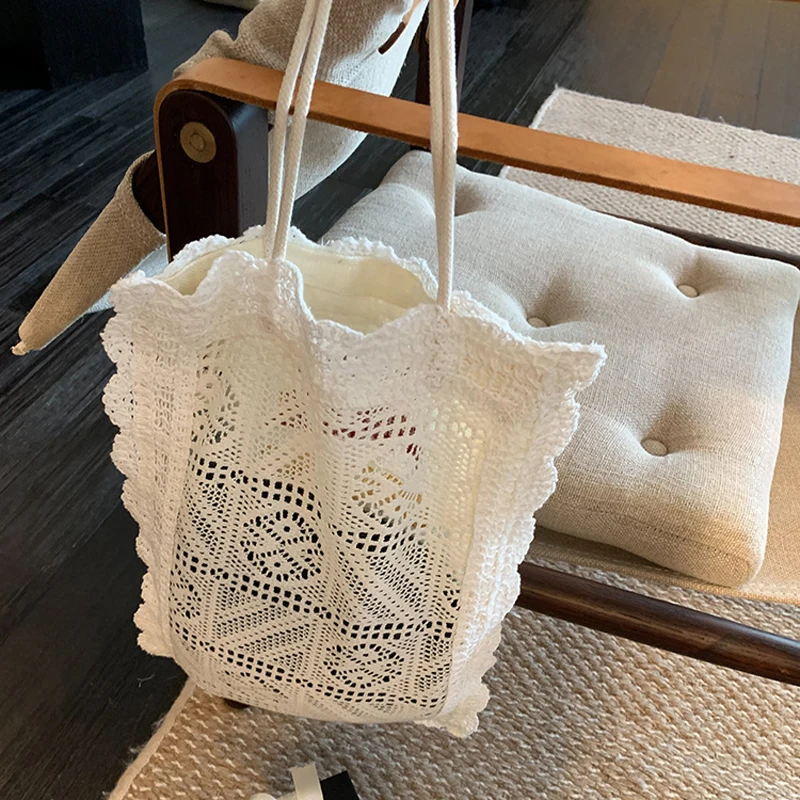 Women's Shoulder Bag New Creative Cartoon Potato Pattern Embroidery Shoulders Bag Casual Fashionbale Versatile Canvas Handbags - 4