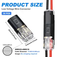 50/1pcs Double-Wire Plug-in Connector with Locking Buckle Pluggable LED Wire Connector 2 Pin 2 Way Universal Compact Wire - Image 5