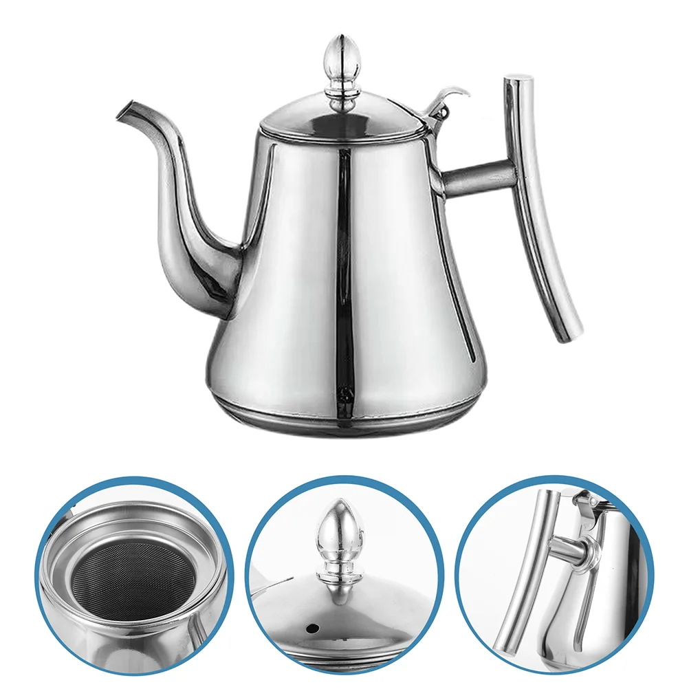 

Stainless Steel Teapot with Strainer Kettle Infuser Infusers for Loose Cold Water Pots Gooseneck