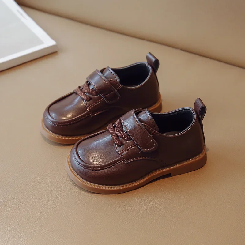 Children Leather Shoes Girls Flat Breathable Spring Autumn Kids Fashion Boys Causal School Non-slip