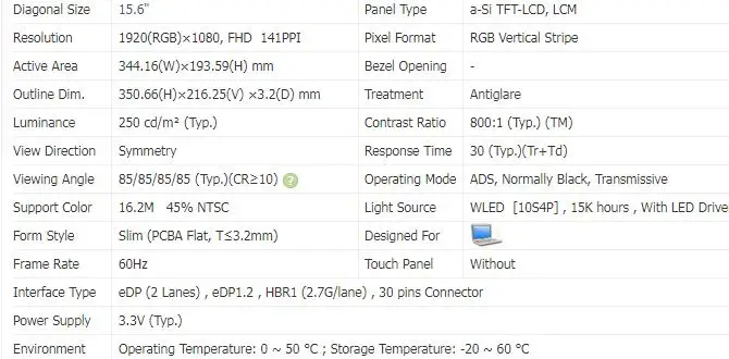 substituição, 30Pin, tela da matriz, Dell G3