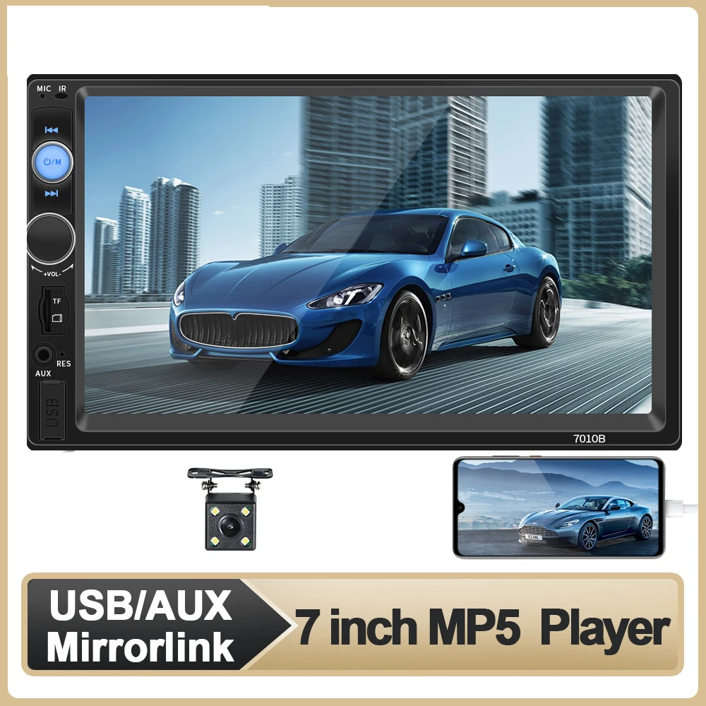 

7" Touch Screen MP5 Car Multimedia Player Music Car Radios Video Player Auto 2 Din Media Bluetooth FM TF suit Android/IOS Phone
