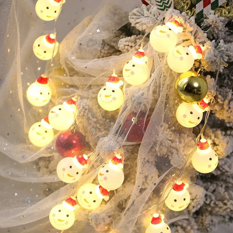 thumbnail image 1 of Christmas Tree LED String Light USB Xmas Hanging Lamp Fairy Light Garland Home Decoration Ornament 2024 New Year Gifts, 1 of 5