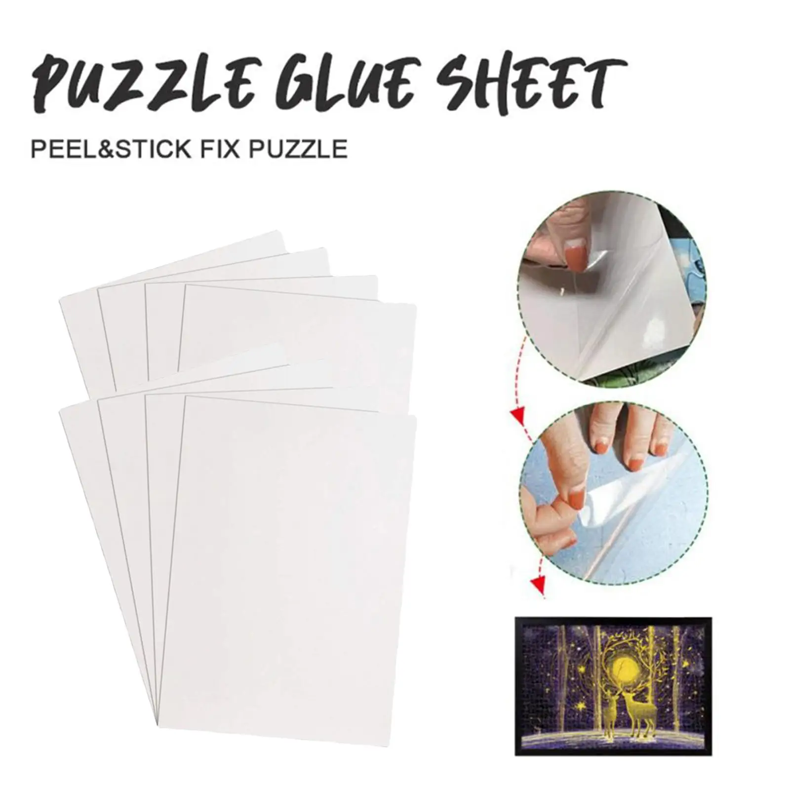 Feuilles de colle autocollantes pour Puzzle Transparent, 8 pièces -  AliExpress