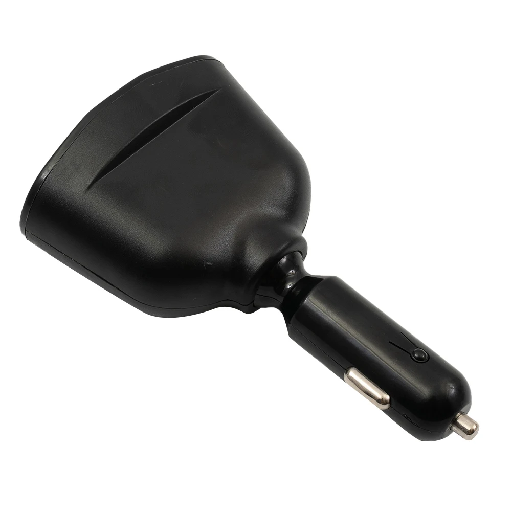Caricabatterie Auto Con Portabicchieri 5V 3.1A | Doppia USB E Doppia Presa Accendisigari - 2