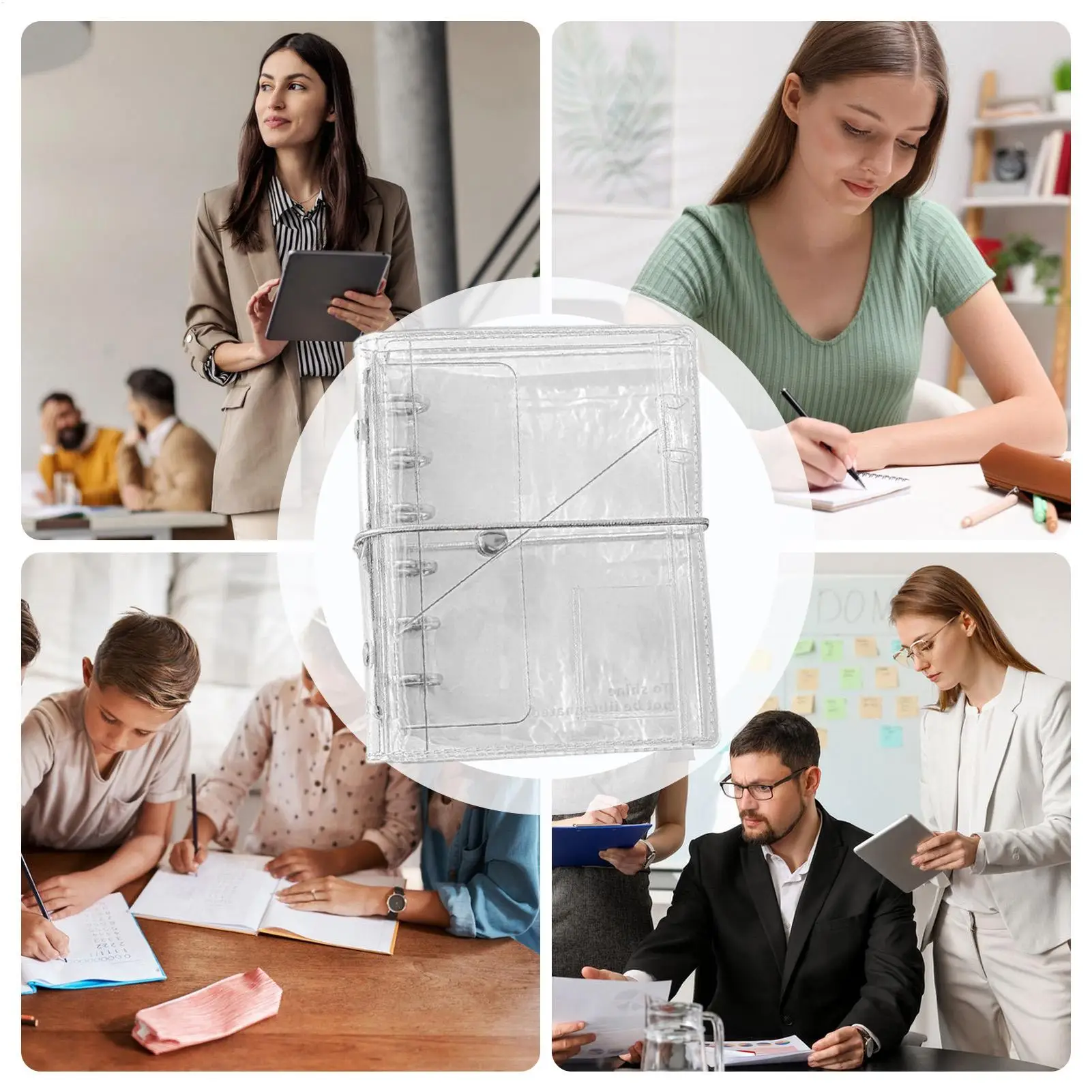 Binder Notebook Aesthetic Portable Detachable Pages Aesthetic Small Notebook Planner for Kids Adults School Classroom College - 3