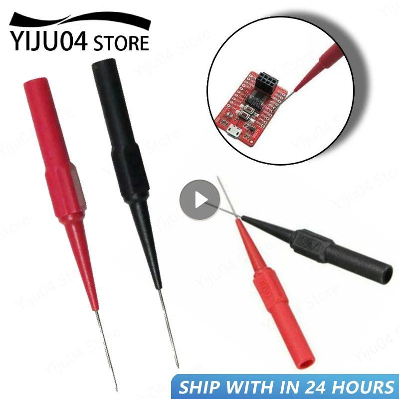 30V Car Tip Probes Diagnostic Tools Auto Multimeter Test Leads Extention Back Piercing Needle Tip Probes Mechanical Testing Tool