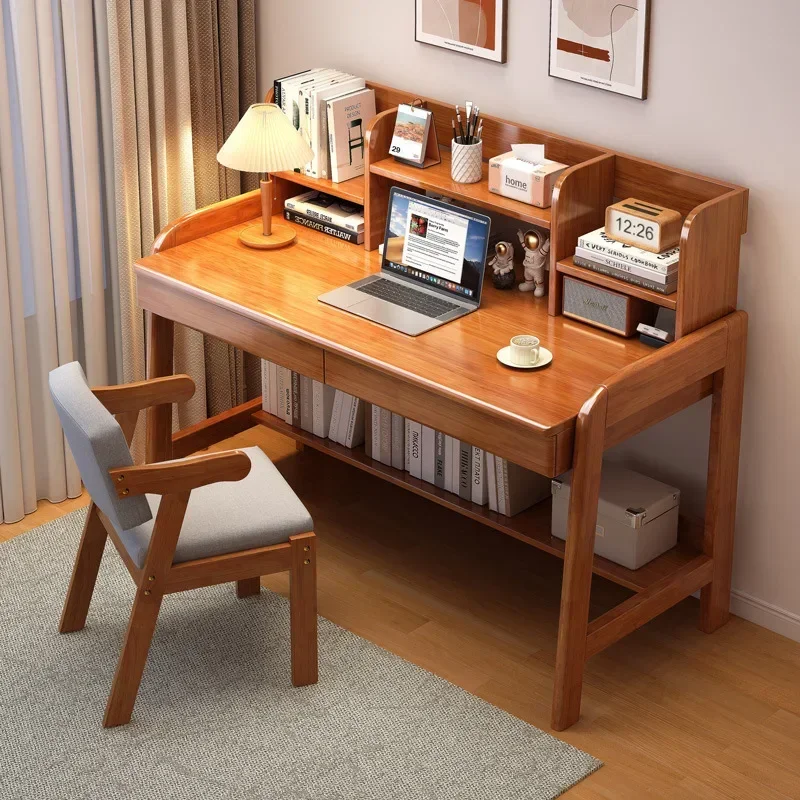 

Книжная полка, встроенная прикроватная тумба для спальни, письменный стол, простой домашний стол, учебный стол из массива дерева