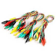 

10pcs Color Alligator Clip Electric DIY Small Battery Power Cord Sheath Electric Clamp Double Head Test Camp.28mm 35mm 45mm