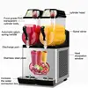 Commercial Slushy Machine 12L x 2 Double Tank Electric Automatic Slush Maker Machine Frozen Drink Snow Melting Machine 950W 2