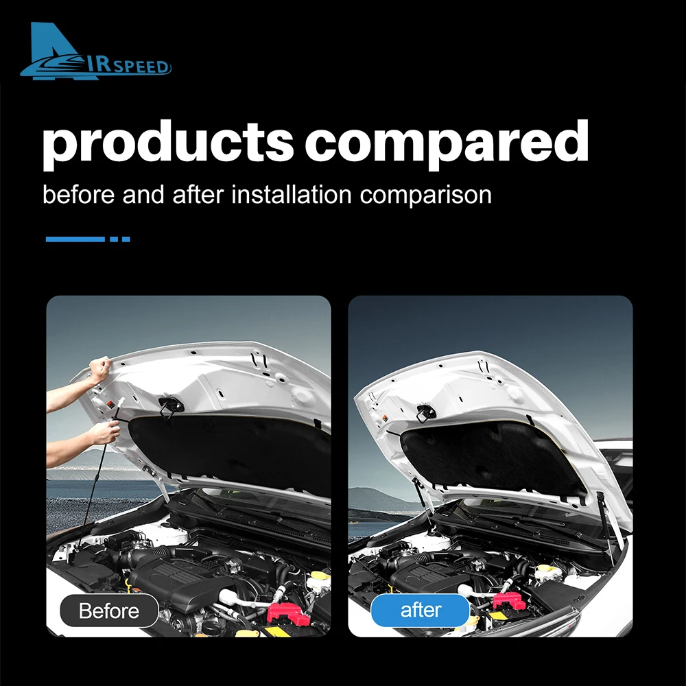 자동차 전면 보넷 개조 가스 스트럿 리프트 지지대, 스바루 임프레자 2018-2023, XV 2018-2022, 크로스스트렉 2018-2024 후드 댐퍼