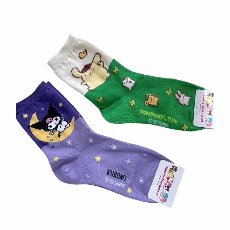 Sanrioed Kawaii аниме мультфильм носки серии хлопок средней длины Носки Yugui собака Kulomi Piled Socks
