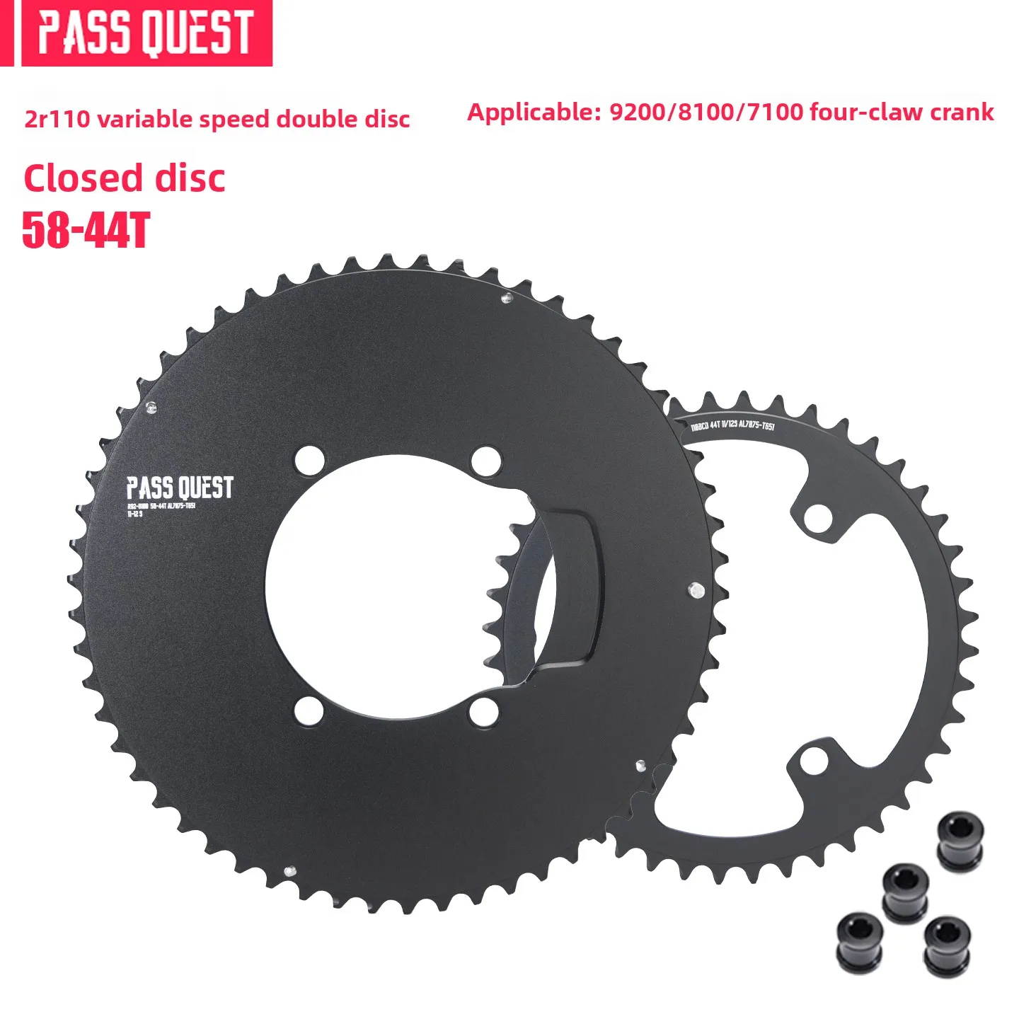 PASS QUEST 110bcd Double Chainring chainwheel 54 40 53 39 50 34 56