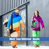 New Skiing Pole Shoulder Hand Carrier Lash Handle Straps Adjustable Buck Hook Loop Protecting Black Nylon Ski Handle Strap Bag 4