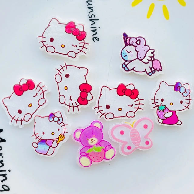 10 Db Új Hello Cica Aranyos Rajzfilm Vegyes Állati Egyszarvú Sorozat Gyanta Barkács Ékszerek Hajtó Kézműves Dekorációs Kiegészítők