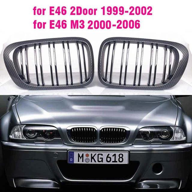 Carbon Fiber Front Grilles - E46 Coupe 2000-2003 & E46 M3 (2001-2006)