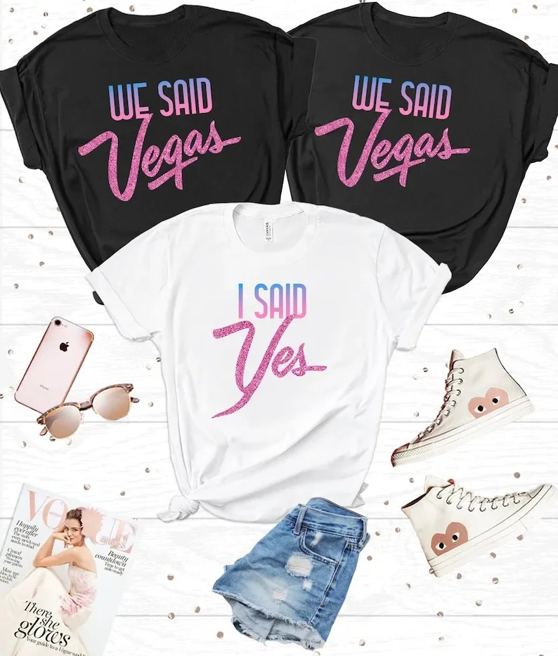 

Vegas Bachelorette Party Shirts, We Said Vegas, #2 Bridesmaid Shirt, Bridal Party Shirts, Vegas Bachelorette, What Happens