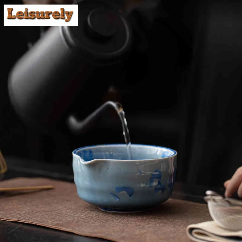 2pc/set Japanese Ice Flower Crystal Galze Spout Matcha Set Elegant Matcha Tea Set Matcha Bowl Matcha Whisk Holder For Tea Lovers