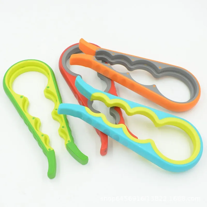 Jar Opener Easy Grip Wrench 4 in 1 Handy Save Strength Can Beer Bottle Cap Openers Lid Twist Off Tools Portable Kitchen Gadgets Kitchen