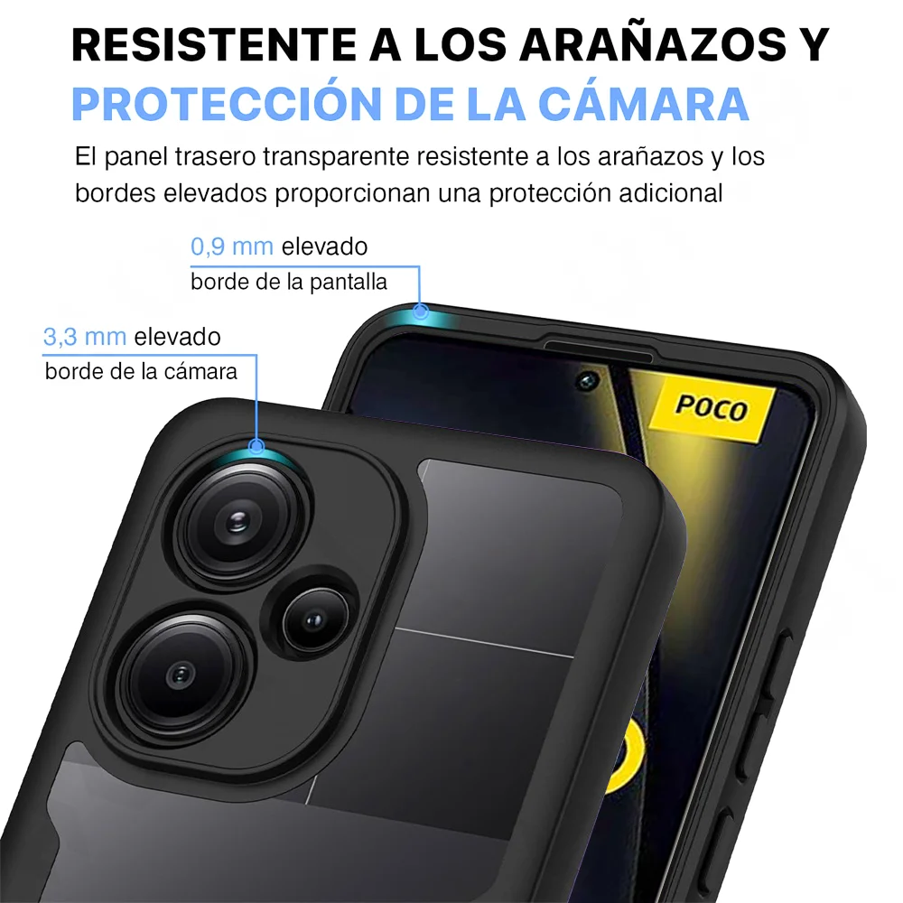 BORYA Cover per Xiaomi Poco X7 Pro 5G, Ultra Sottile Antiurto Magnetico Traslucido Opaco Smerigliato TPU+PC Custodia, Morbida Silicone Caso con 360