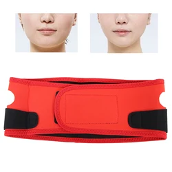 Red Adjustable Breathable Face Tightening Lifting Belt Elastic Face Shaping Slimming Bandage Fit Face Shape And Aweat Absorption