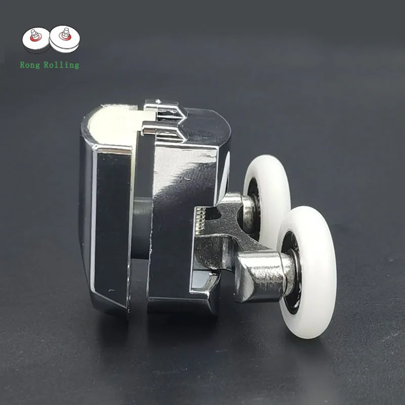 Shower Door Rollers Sliding Door Roller Shower Room Pulley Shower Room Rollers Sliding Door Pulley Shower Room Accessories 4pcs diameter 23mm,25mm Pop Up Pulley Wheels Brass Zinc Alloy Bearing Hardware