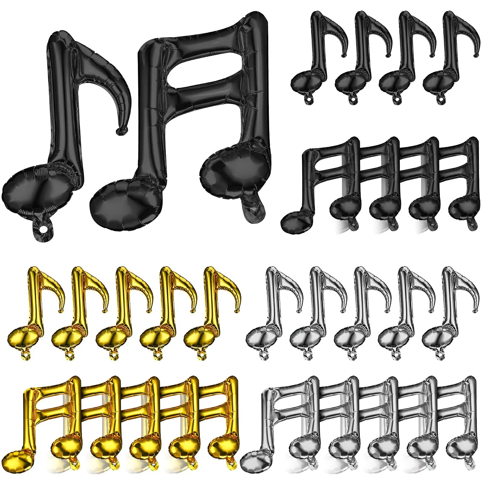 

8Pcs Pieces Music Note Foil Balloons8Pcs Music Party Decorations Birthday Baby Shower Home Outdoor Celebrations Black Silver