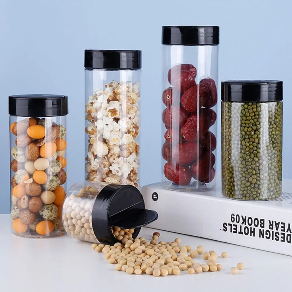 130ml-600ml Spice Jars with Butterfly Lids Labels Plastic Clear Seasoning Bottle for Herbs Powders Salt Pepper BBQ Condiment Box 2