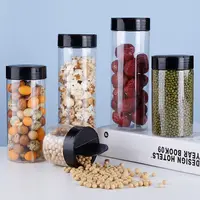 130ml-600ml Spice Jars with Butterfly Lids Labels Plastic Clear Seasoning Bottle for Herbs Powders Salt Pepper BBQ Condiment Box 2