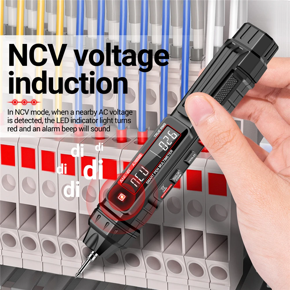 Digital Multimeter Multimeter Tester ANENG A3005 Digital Multimeter Pen Type 4000 Counts Professional Meter Non-Contact Auto AC/DC Voltage Ohm Diode NCV Tester Tools