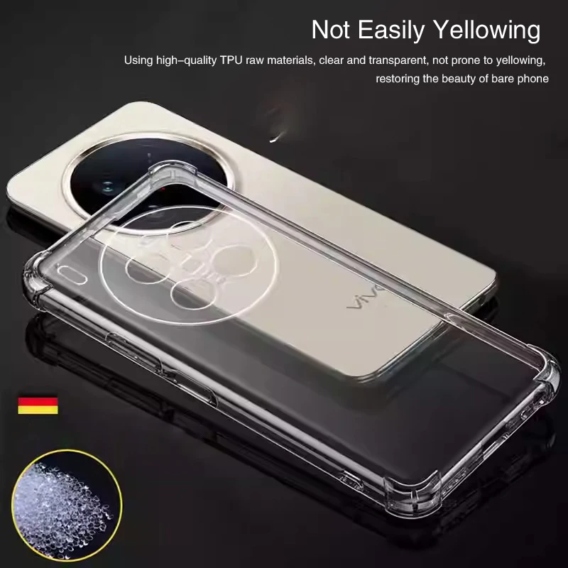 Premium Silicone Shockproof Transparent Phone Case - Airbag Protection