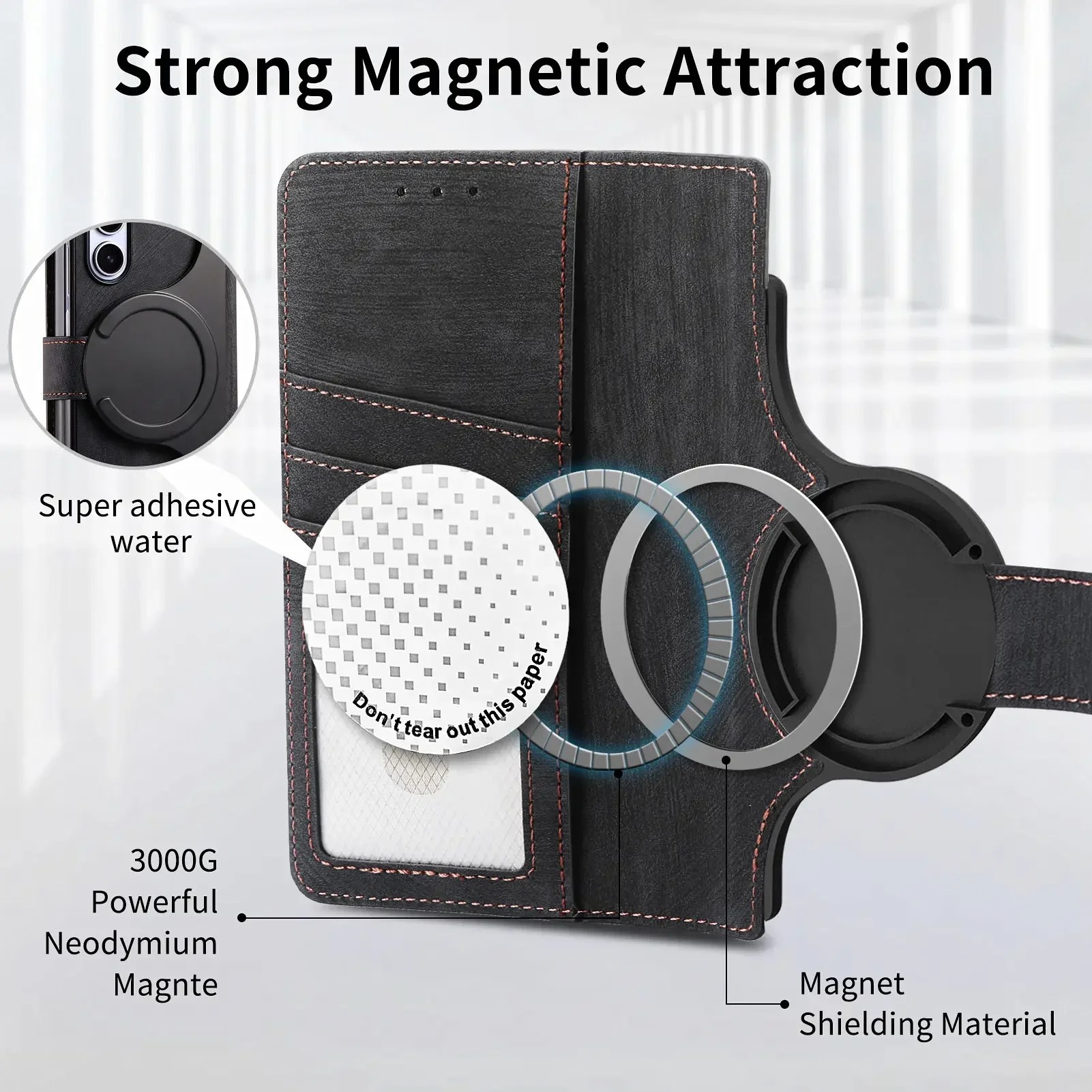 For Samsung Galaxy Z Fold 5 4 3 Case Vintage Zipper Leather 2 in1 Magnetic Wallet Card Slot Flip Holder Protect Shockproof Cover