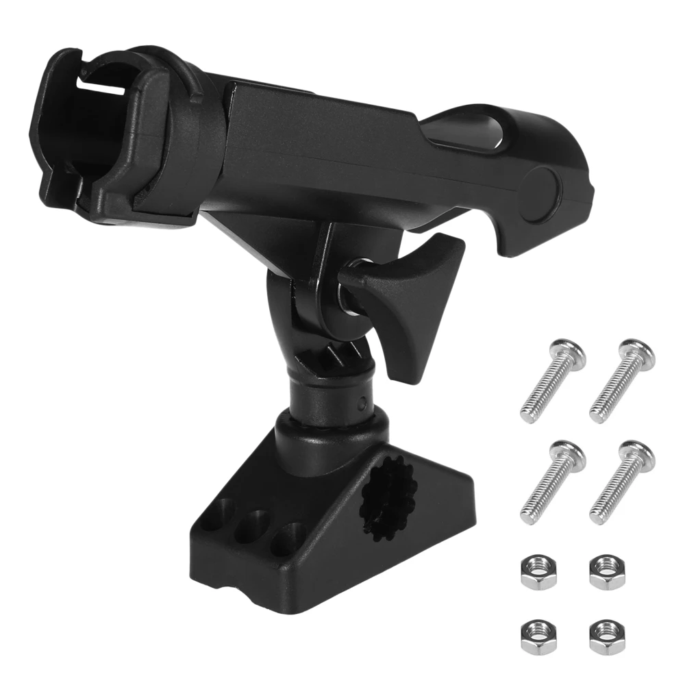Fishing Rod Holder Fishing Boat Rods Holder Base Stainless Steel 360 Degree Rotatable Adjustable Kayak Fishing Rod Rack Mount Seat Holder