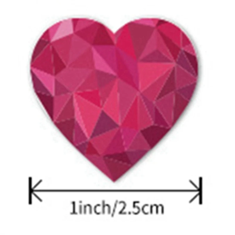 Heart Shape Stickers Valentines Day Wedding Gift Box Bag Decoration Birthday Party