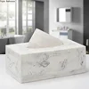 Rectangular Marble Texture Resin Facial Tissue Box Kitchen Office Car Napkin Holder Paper Towel Dispenser Container Home Decor 3