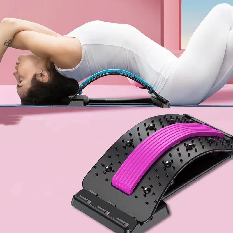 Back Massager Stretcher Equipment Massage Tools Massageador Magic Stretch Fitness Lumbar Support Relaxation Spine Pain Relief | Красота и