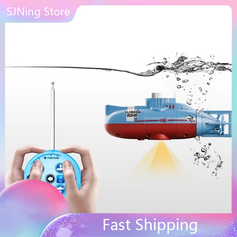 RC Submarine RC Boat Mini High Speed Waterproof Simulation Floating Model Electric Remote Control Boat Gifts Toys Boys
