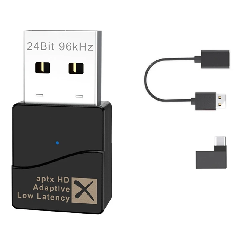 APTX адаптивный Bluetooth-передатчик USB Bluetooth 5 2 аудио передатчик без драйвера может