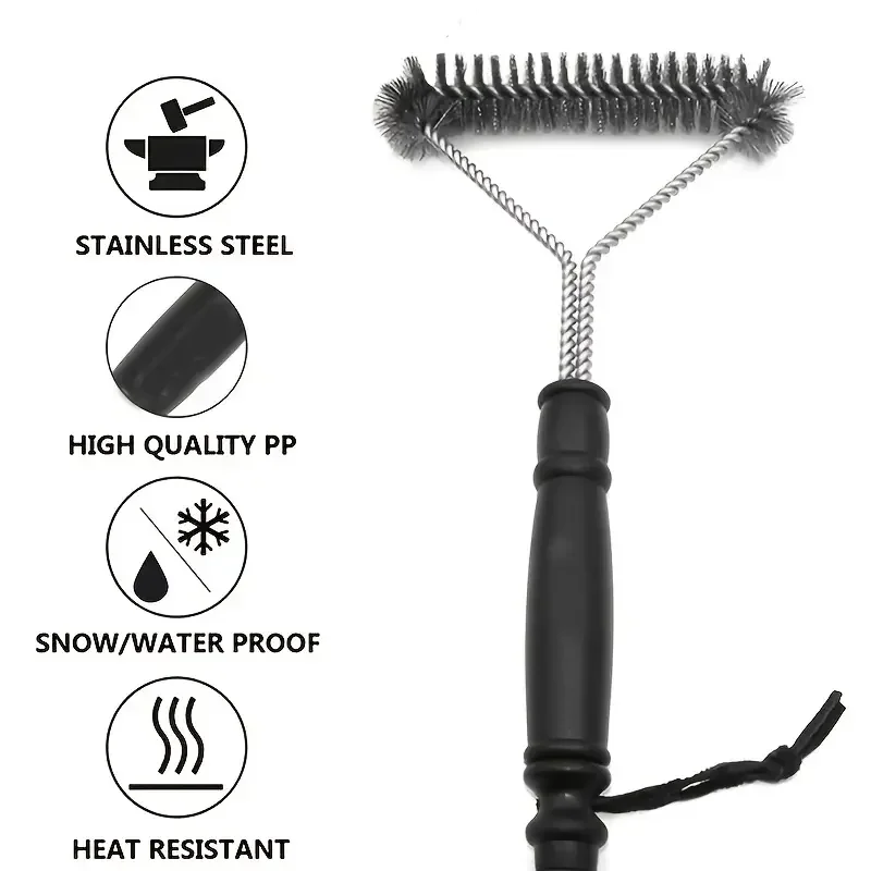 BBQ Grill Cleaning Brush&Scraper Stainless Steel Wire Brush Grill Cleaner Safe Accessories&Tools for Barbecue Oven