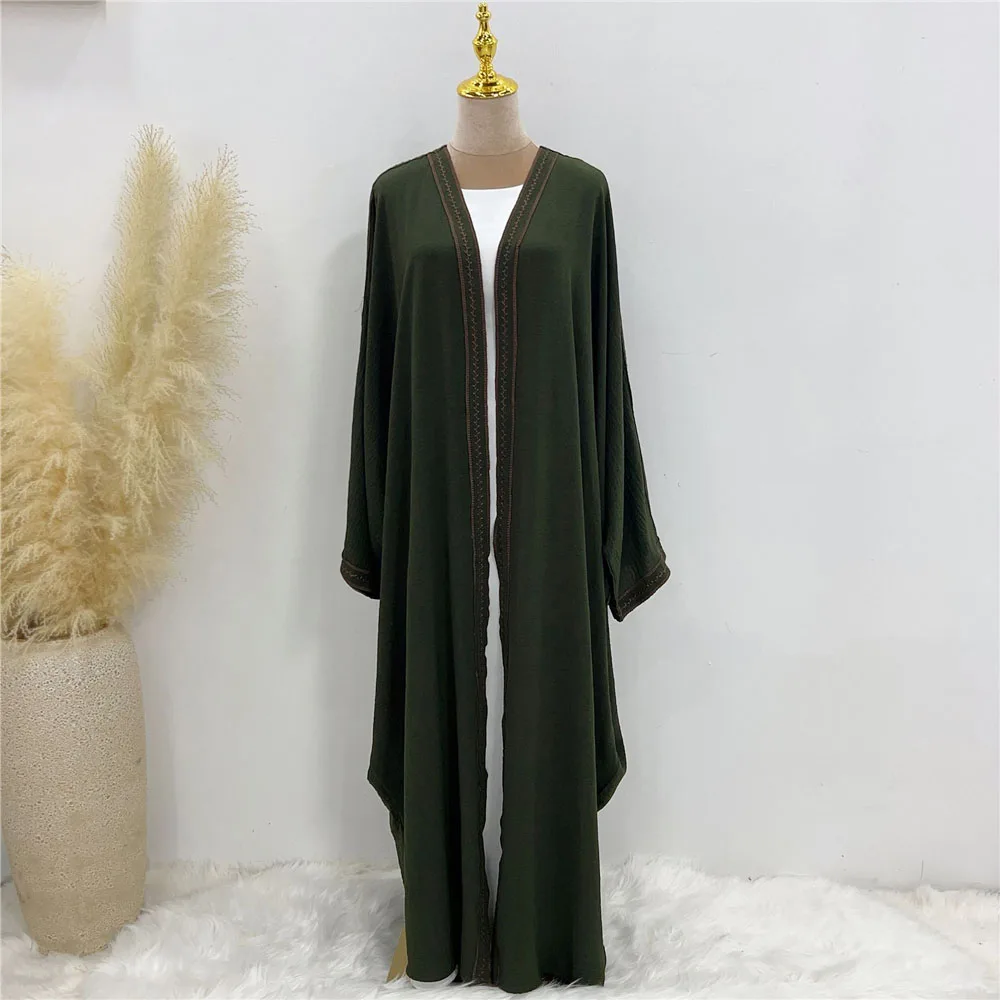 

Eid Party Morocco Open Abaya Muslim Women Embroidery Cardigan Maxi Dresses Turkey Kimono Islamic Dubai Kaftan Arab Jalabiya Robe