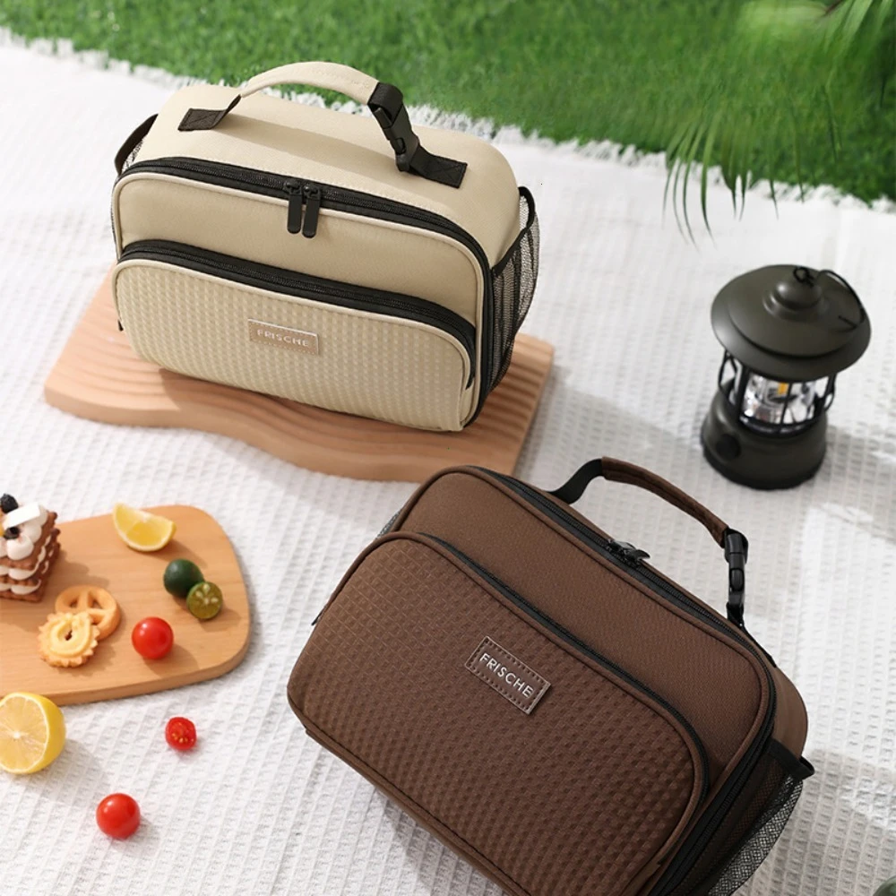Thermal Bento Lunch Handbag with Aluminum Foil Insulation