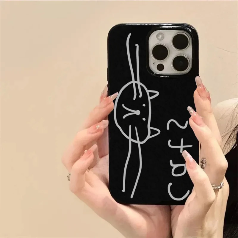 Korean Lovely Big Cat Head Shockproof Soft Phone Case