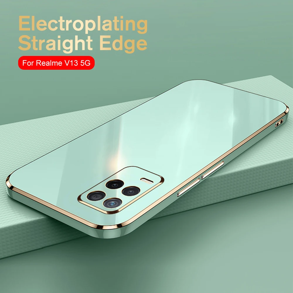 Plating Texture Case for Oppo Realme 8 5G vāciņu futrāļi Realme Narzo 30 5G V13 5G C11 2021 C21 GT Master 8 Pro Phone C_voghion.com