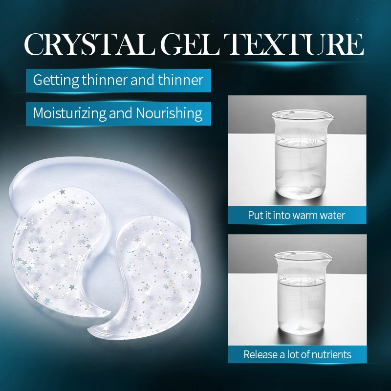 60pcs SADOER Pearl Crystal Collagen Eye Mask Anti Dark Circles Under The Eyes Moisturizing Anti-Wrinkles Anti-Aging Eye Patches