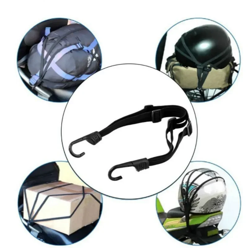60CM Motorcycle Helmet Straps Motorcycle Accessories Hooks Luggage Retractable Elastic Rope Fixed Strap Motos Helmet Luggage Net motorcycle helmet strap motorcycle cargo net motorcycle bungee net motorcycle luggage net
