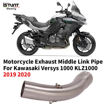 For Kawasaki Versys 1000 2019 2020 2021 KLZ 1000 19 20 21 Versys 1000 Escape Slip-on Motorcycle Exhaust Muffler Mid Link Pipe